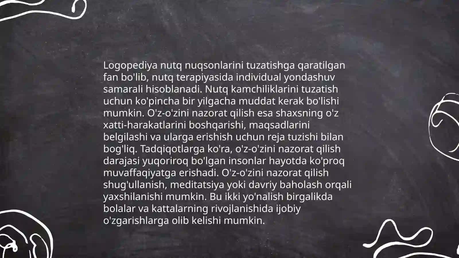 O'z-o'zini nazorat qilish va nutqiy komunikatsiyaga kiritish texnologiyasi.(logopediya) 4