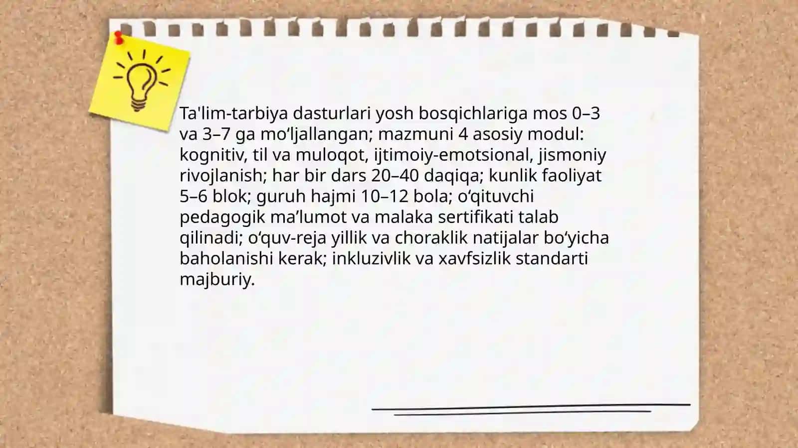 Ilk va maktabgacha yoshdagi bolalar rivojlanishiga qo'yiladigan Davlat talablari 4