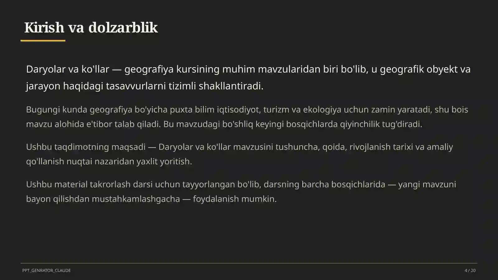 Daryolar va ko'llar (6-sinf) 4