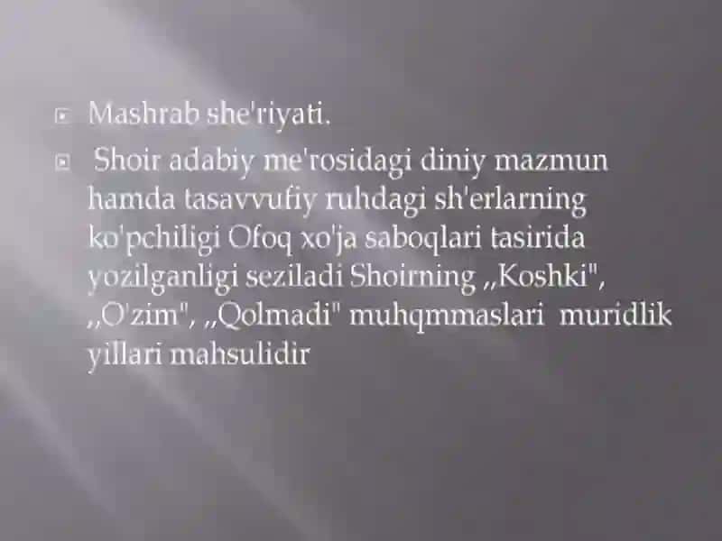 Boborahim Mashrab she'riyati va Qalandarlik 4