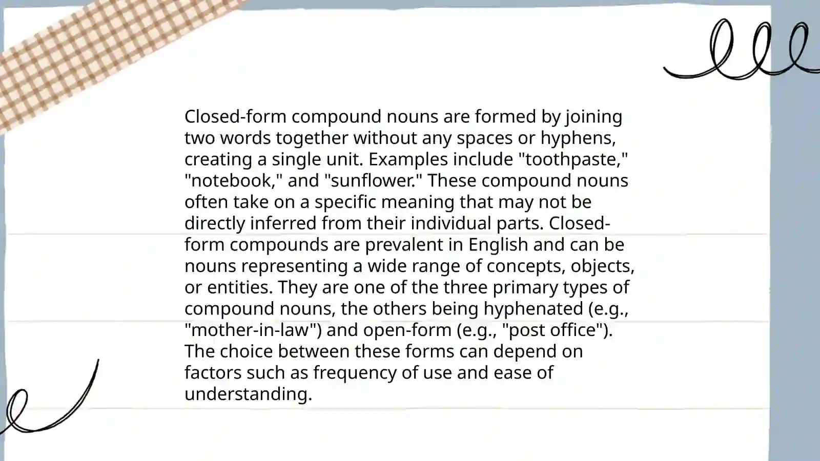 Compound nouns 4