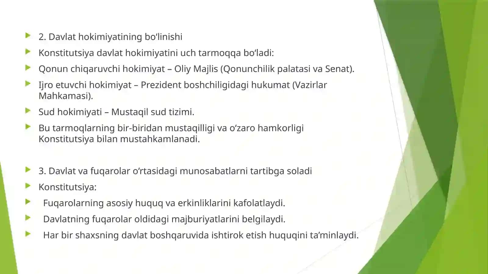 O'zbekiston Respublikasi Konstitutsiyasiga o'zgartirish va qo’shimchalar kiritish tartibi (2) 4