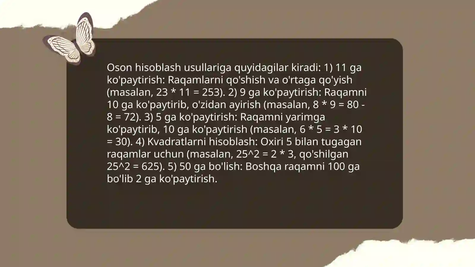 Hisoblashning Qulay usllari 4