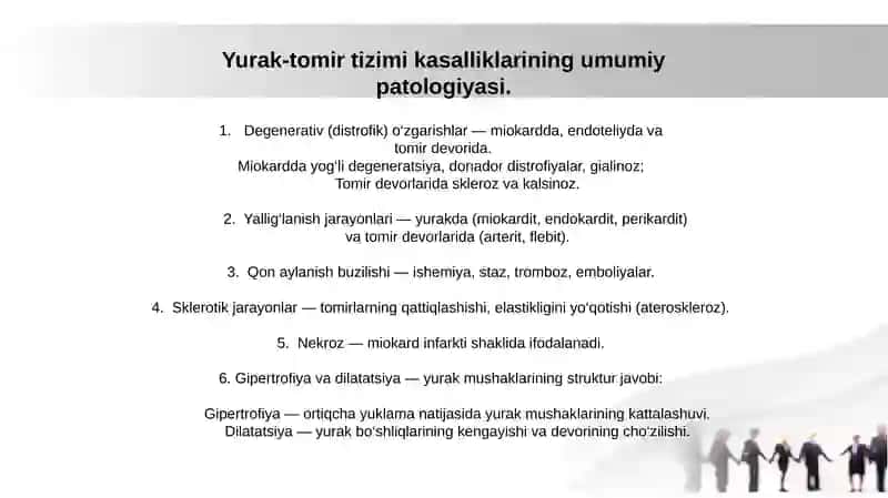 YURAK-TOMIR TIZIMI KASALLIKLARI BO’YICHA DIAGNOZLAR TUZISH VA O’LIM HAQIDAGI MA’LUMOTNOMA 4