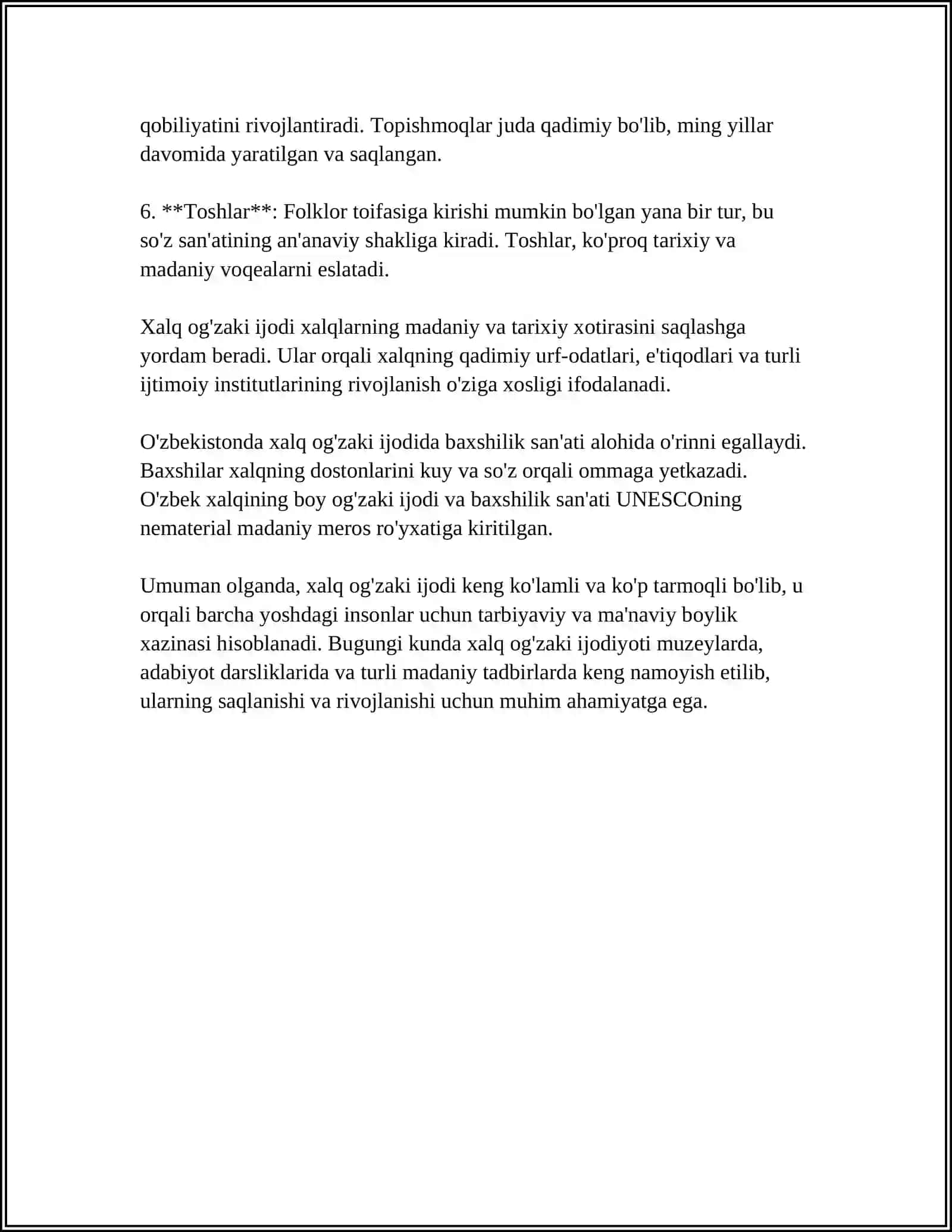 XALQ OG'ZAKI IJODI VA NAMUNALARI 4
