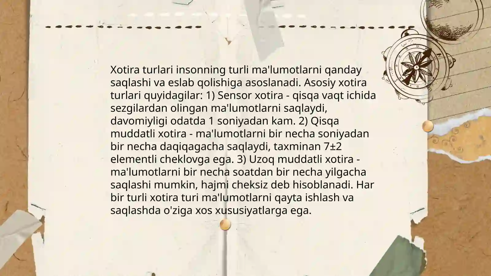 Xotira haqida tushuncha va uning nerv fiziologik asosi 4