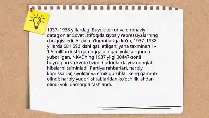 Sovetlarning qatog'onlik siyosati va oqibatlati 4