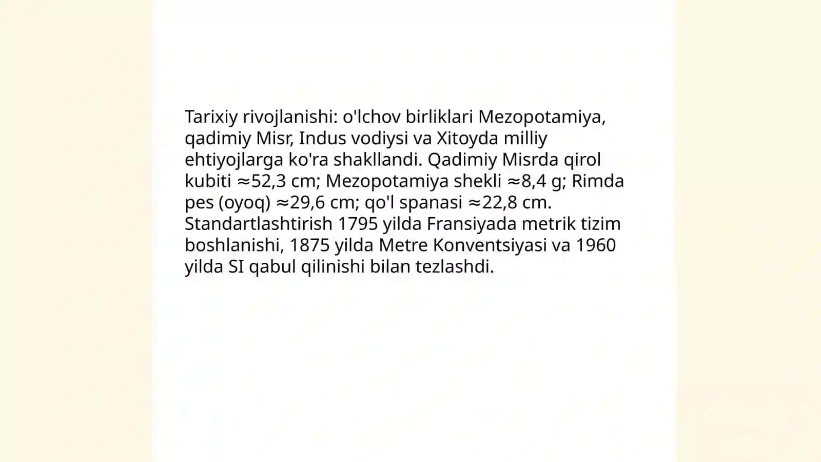Oʻlchov birliklari haqida taqdimot 4
