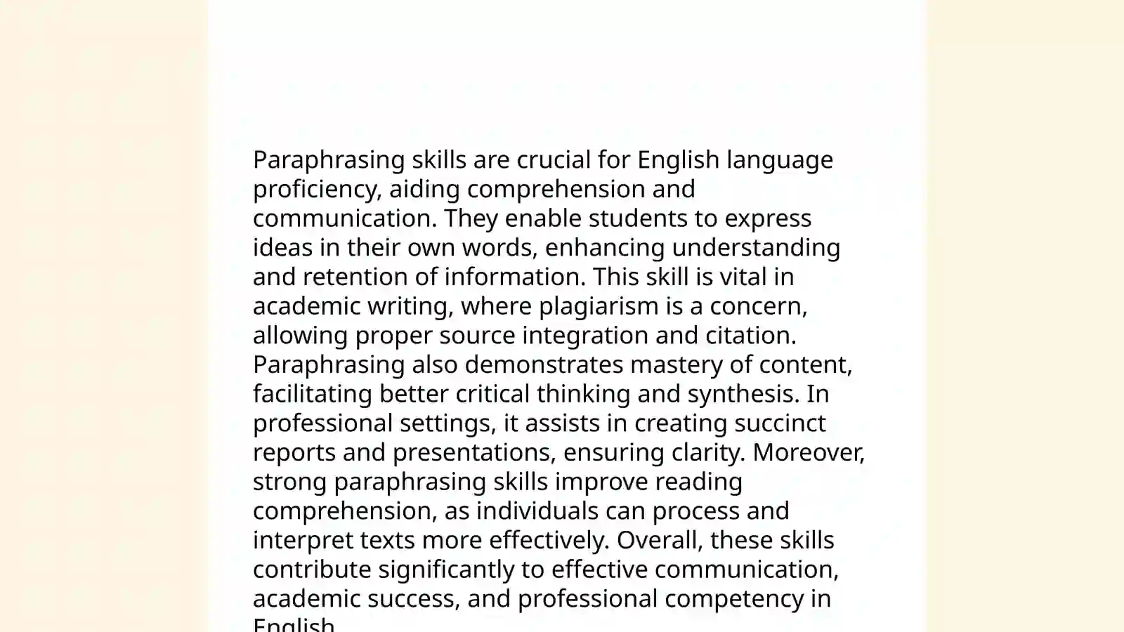 Paraphrasing and Plagiarism 4