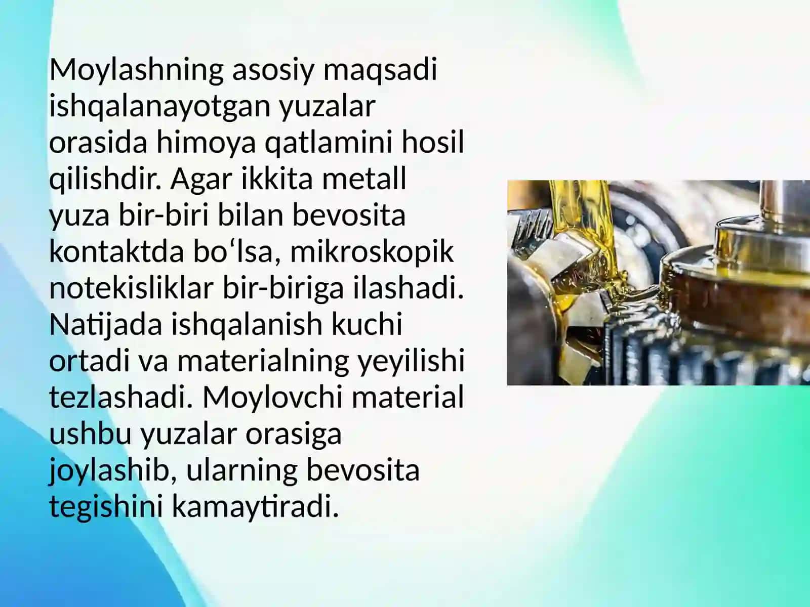 Moylovchi materiallar va ularning vazifasi 4