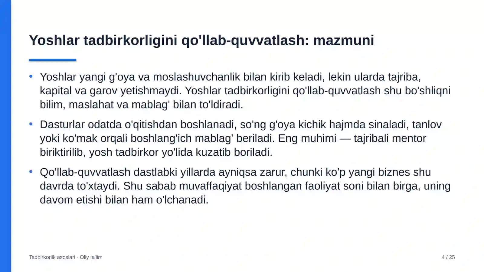 yoshlar turizmida yoshlar tadbirkorligini qo'llab quvvatlash 9651 4