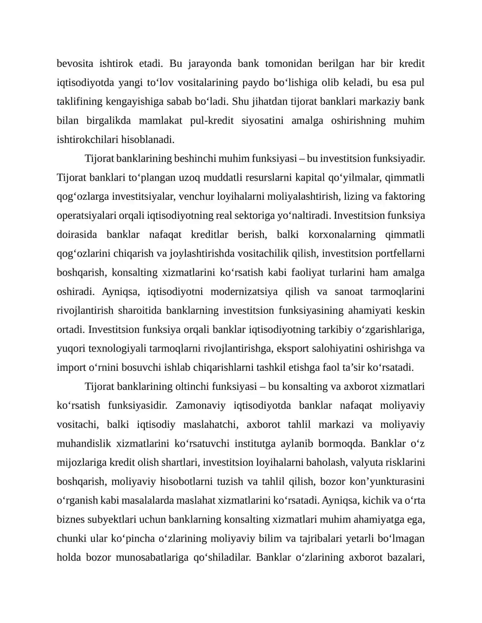 Tijorat banklar va ularning funksiyalari 4