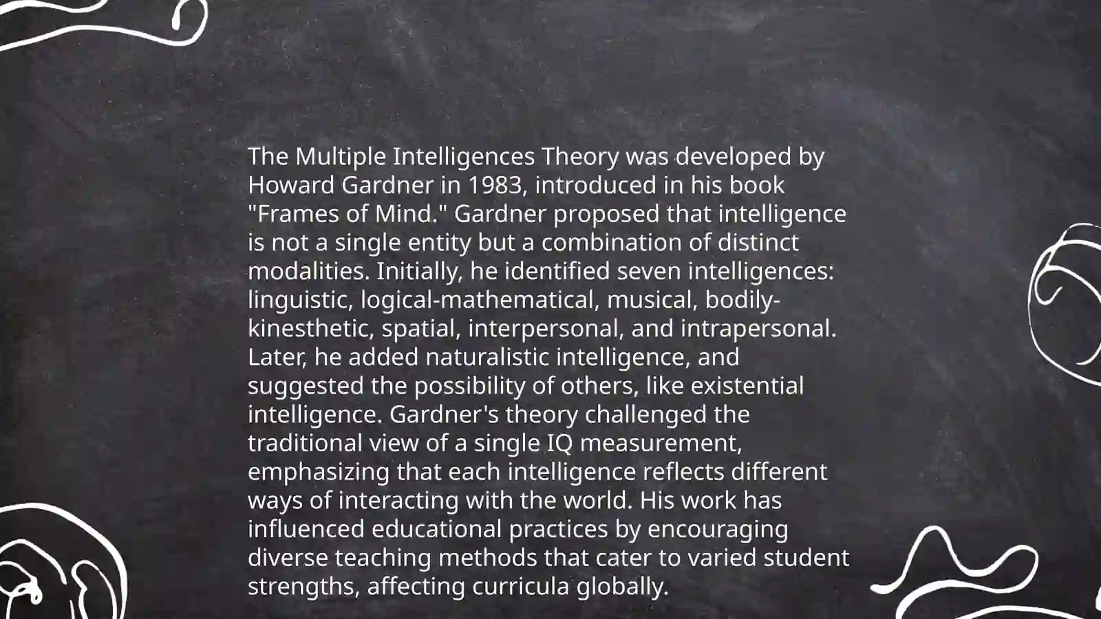 The theory of multiple intellegences reference article 4
