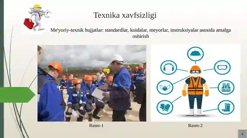 HAYOT FAOLIYATI XAVFSIZLIGINING KOMFORT SHAROITLARI, ISHCHIО‘RNINI ERGONOMIKASINIО‘RGANISH 4