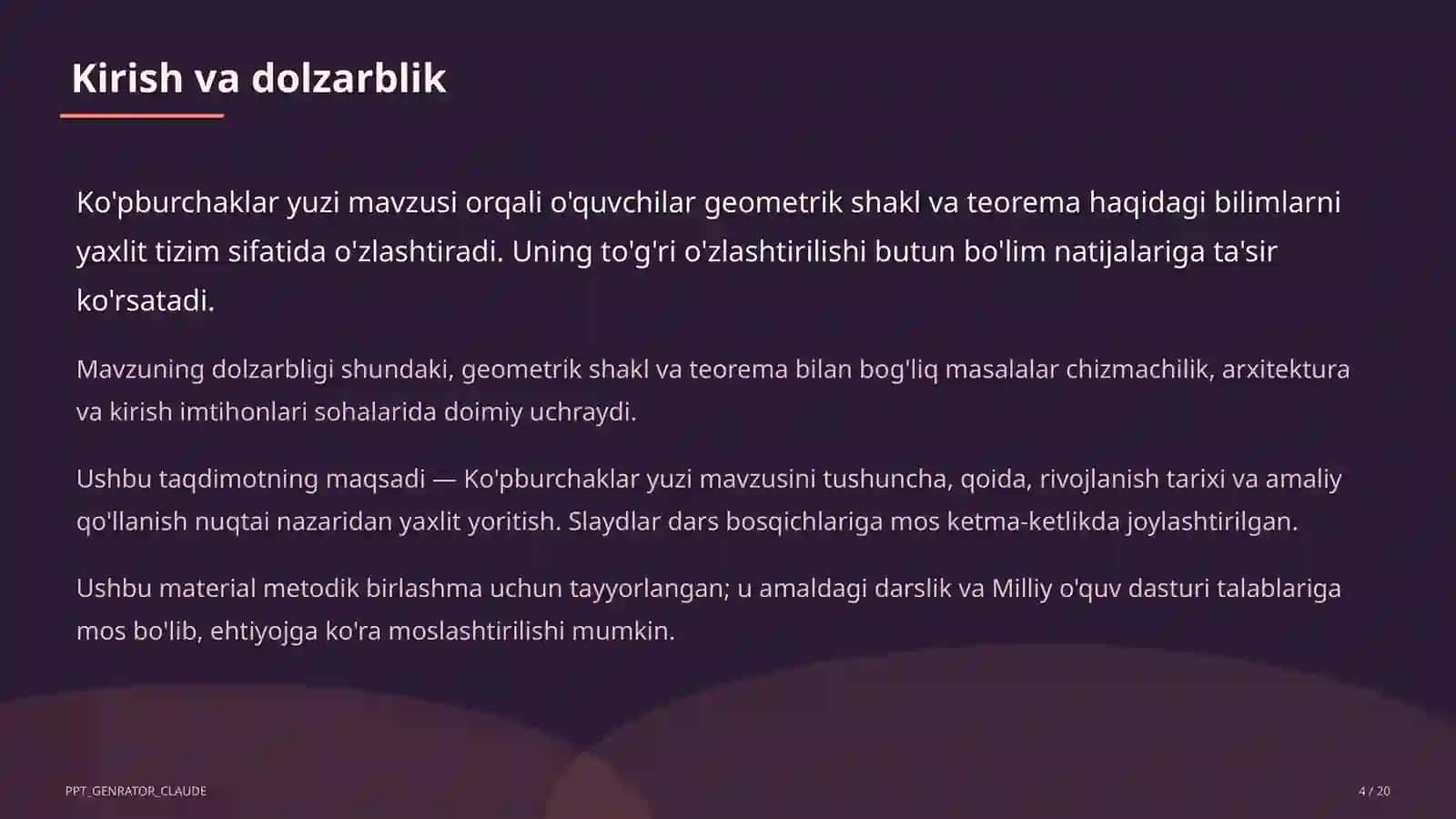 Ko'pburchaklar yuzi (8-sinf) 3