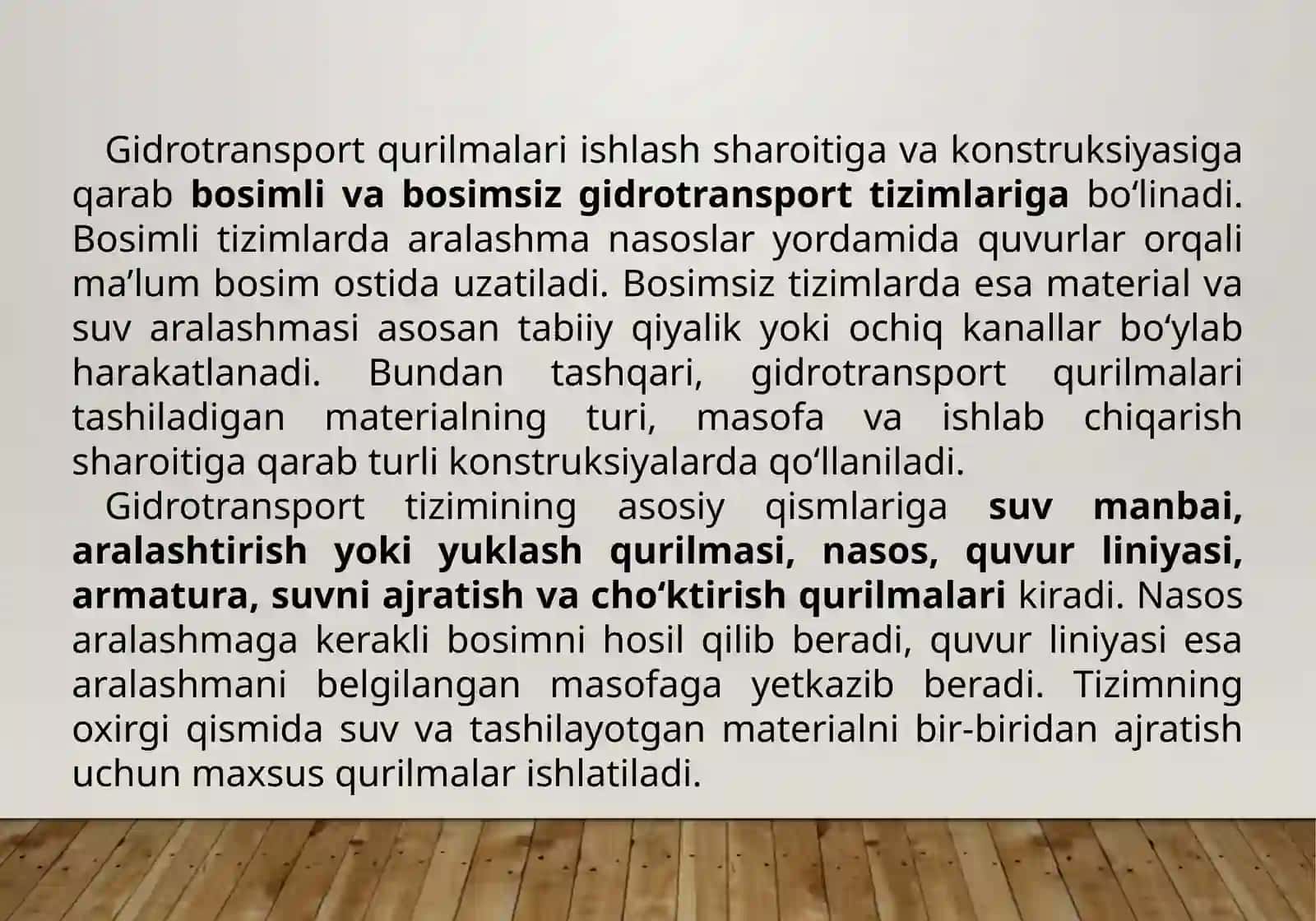 Gidrotransportqurulmalari, uskunalar va ularni hisoblash asoslari 4