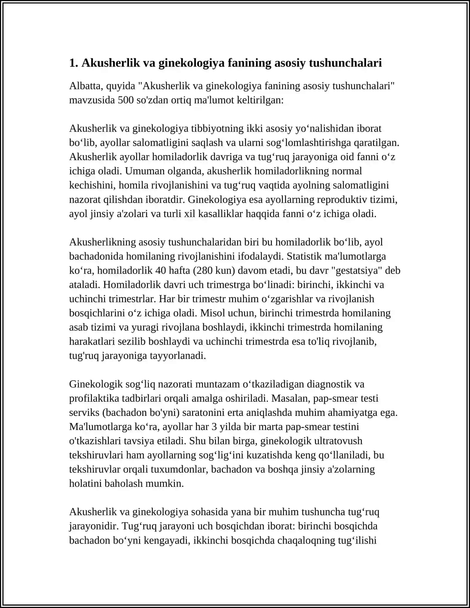 AKUSHERLIK VA GINEKOLOGIYADAN HAMSHIRALIK ISHI FANIGA KIRISH 4