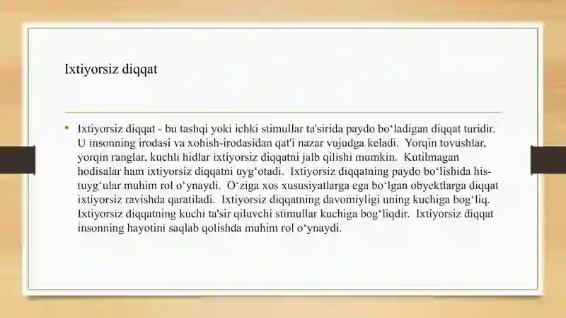 Diqqatning turlari va rivojlantirish usullari 4