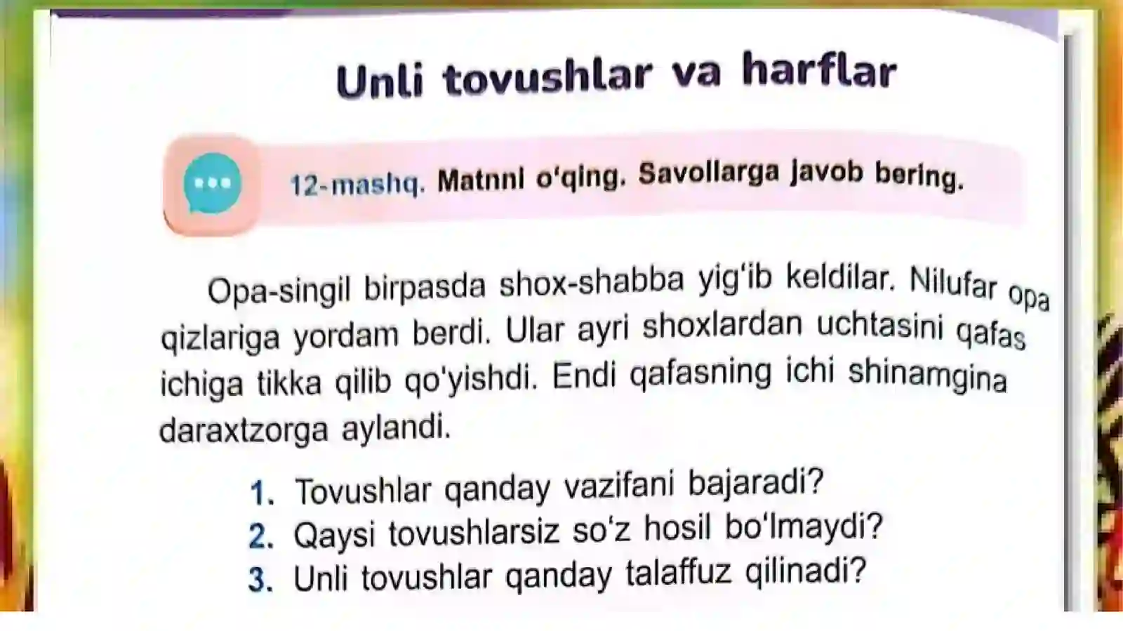 Unli tovushlar va harflar 4