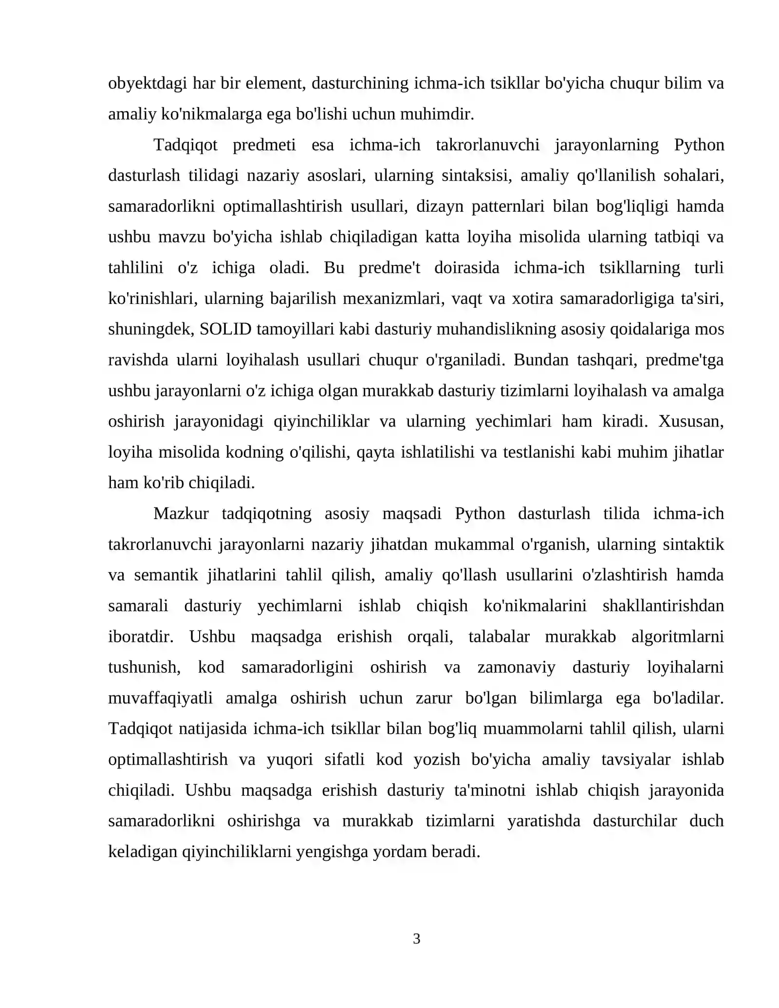Python dasturlash tilida ichma-ich takrorlanuvchi jarayonlarni dasturlash 4