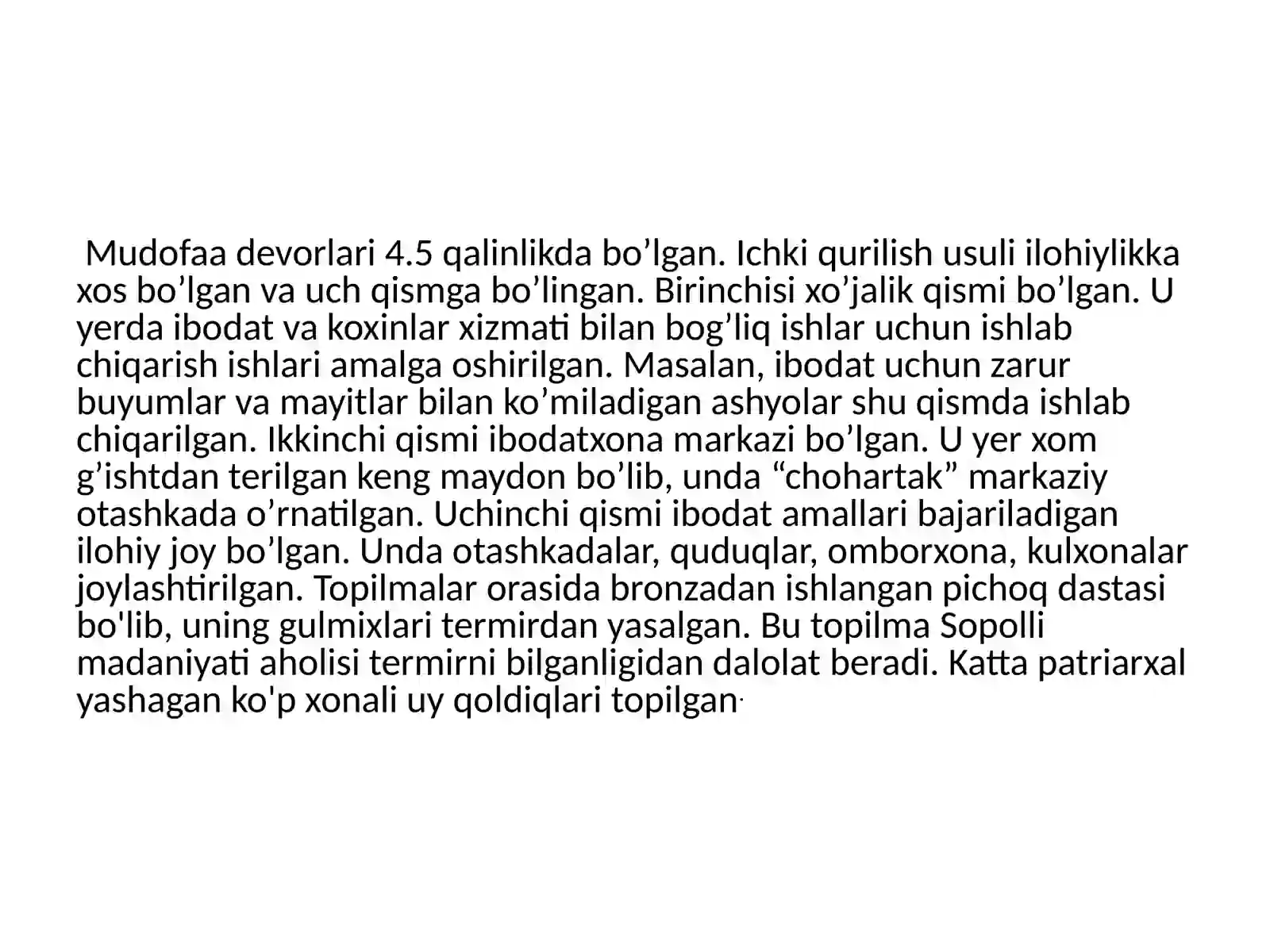 Jarqoʻtonning Arxeologik Yodgorligi 4