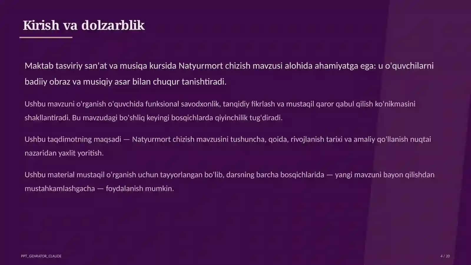 Natyurmort chizish (2-sinf) 2
