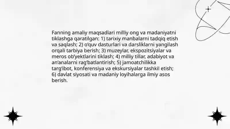 Turon sulolalari tarixi fanining maqsadi, vazifasi va predmeti 4