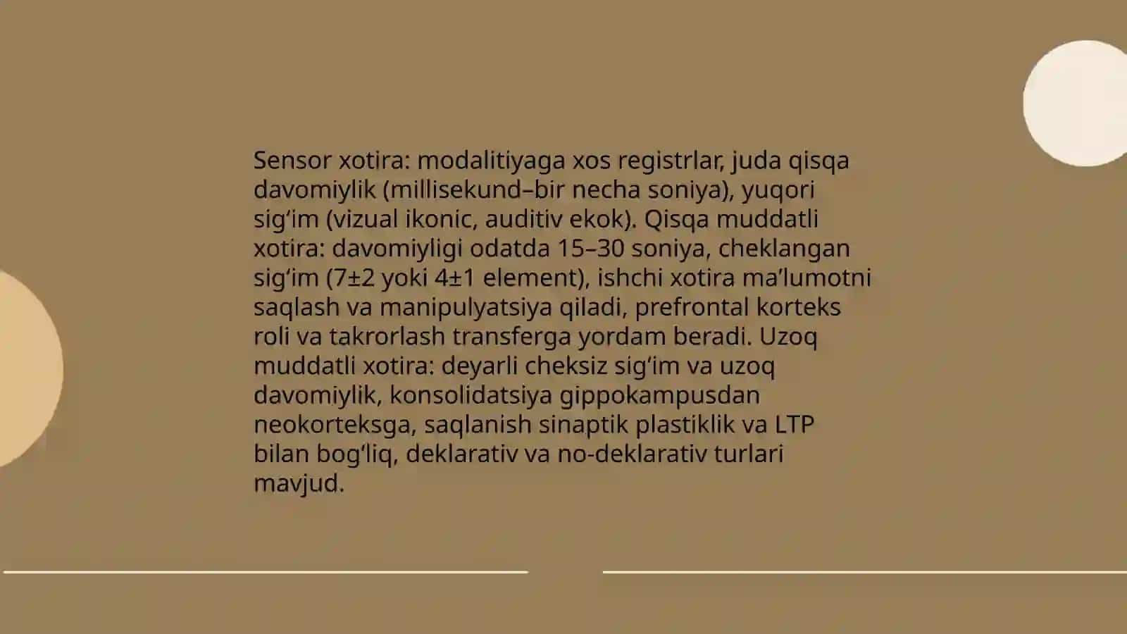 Xotira haqida tushuncha va uning nerv fiziolgik asoslari 4