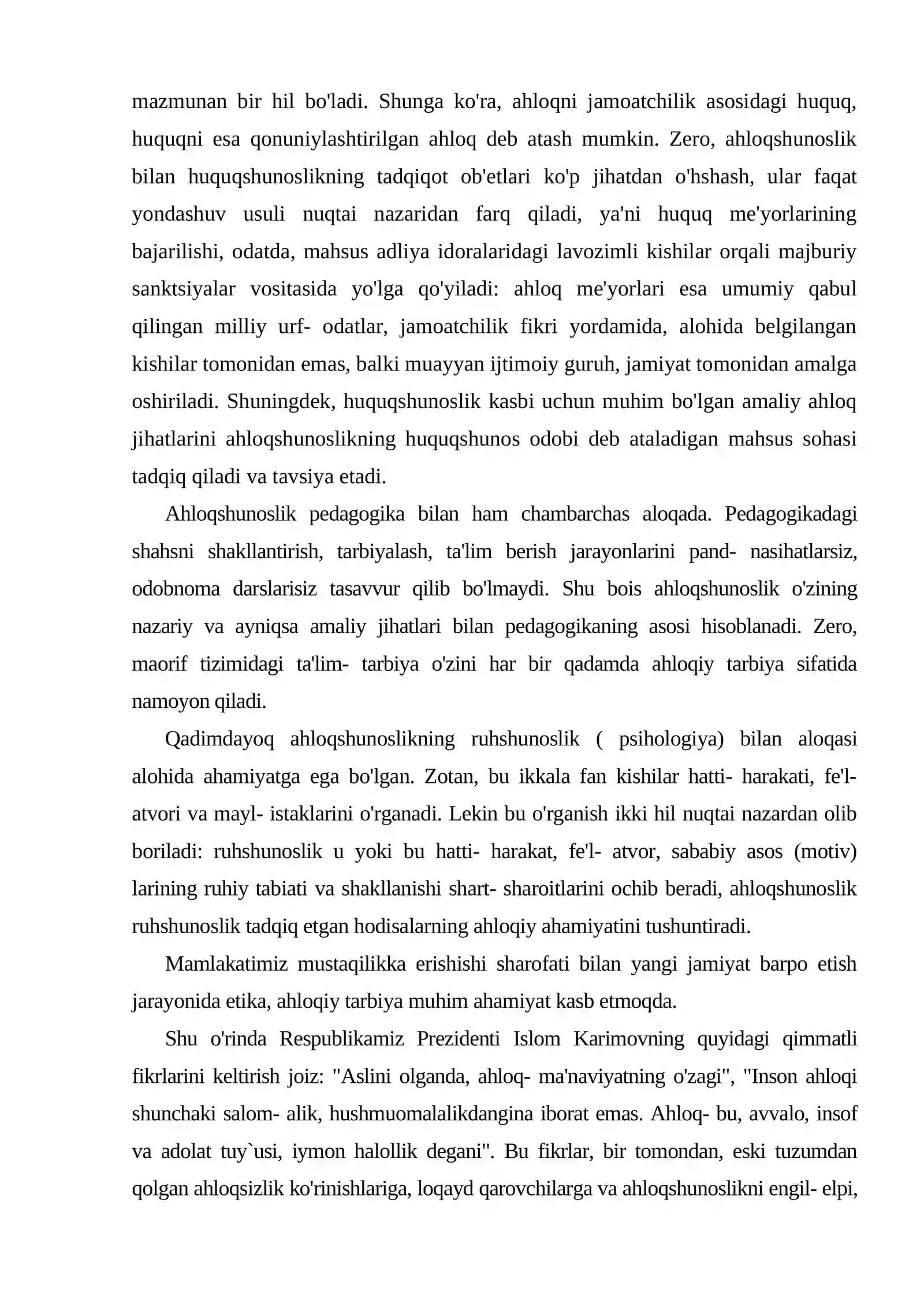 Axloqiy mulohazalar 4