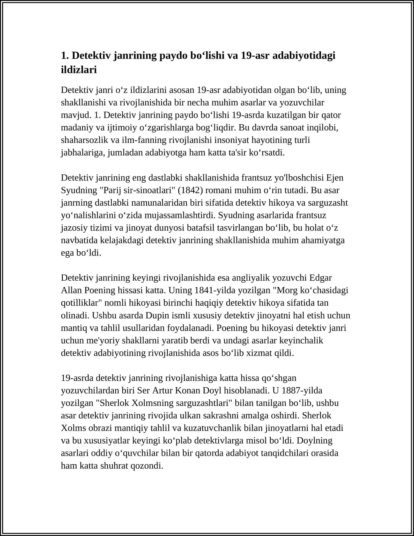 JAHON ADABIYOTIDA DETEKTIV JANRLARNING RIVOJLANISHI 4