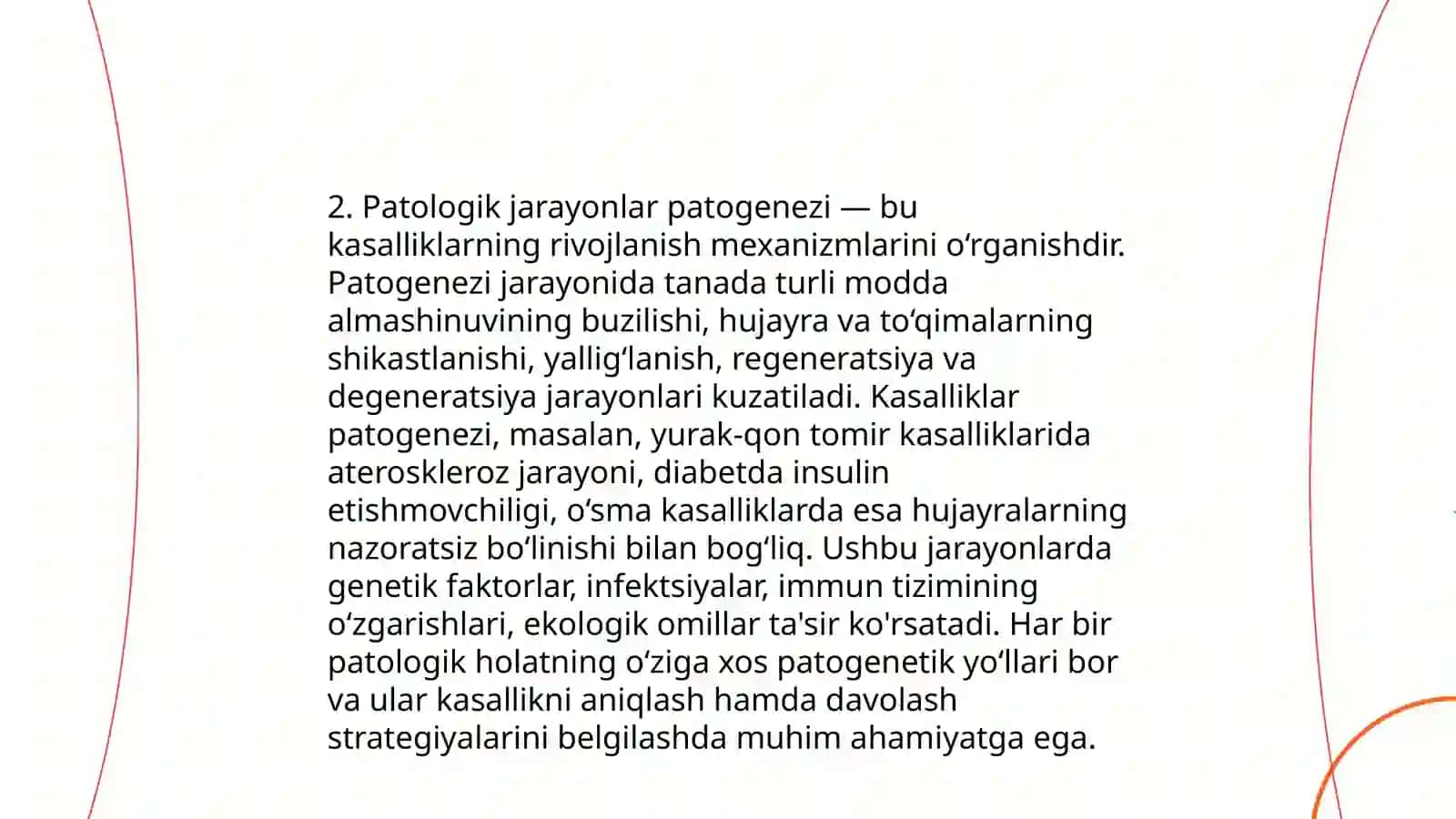 Patologik jarayonlar va kasalliklarni o‘rganish algoritmi 4