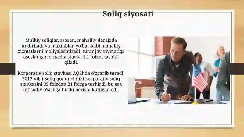 Amerika Qushma Shitatlari iqtisodiy siyosati 4