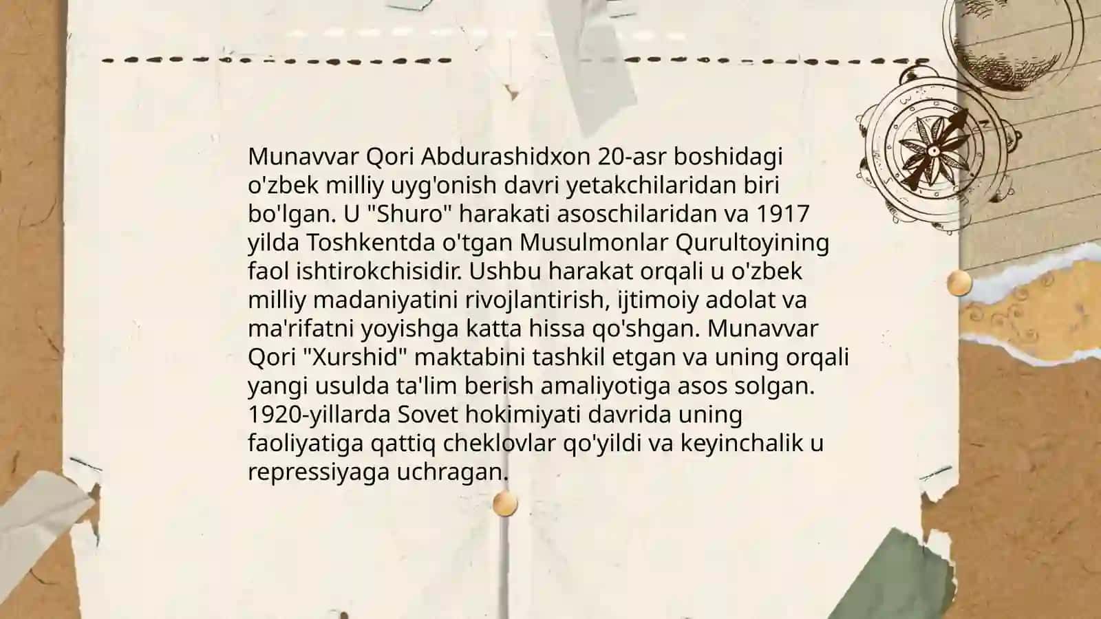 Jadid ma'rifatparvarlarining o'lka ijtimoiy-ma'naviy hayotida tutgan o'rni (Munavvar Qori, Fitrat Behbudiy, Avloniy va boshqalar) 4