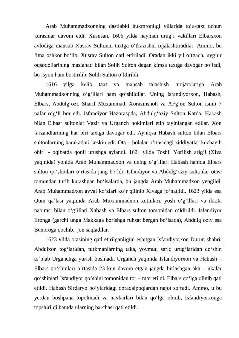 Xiva xonligi davlatchiligi tarixi 4