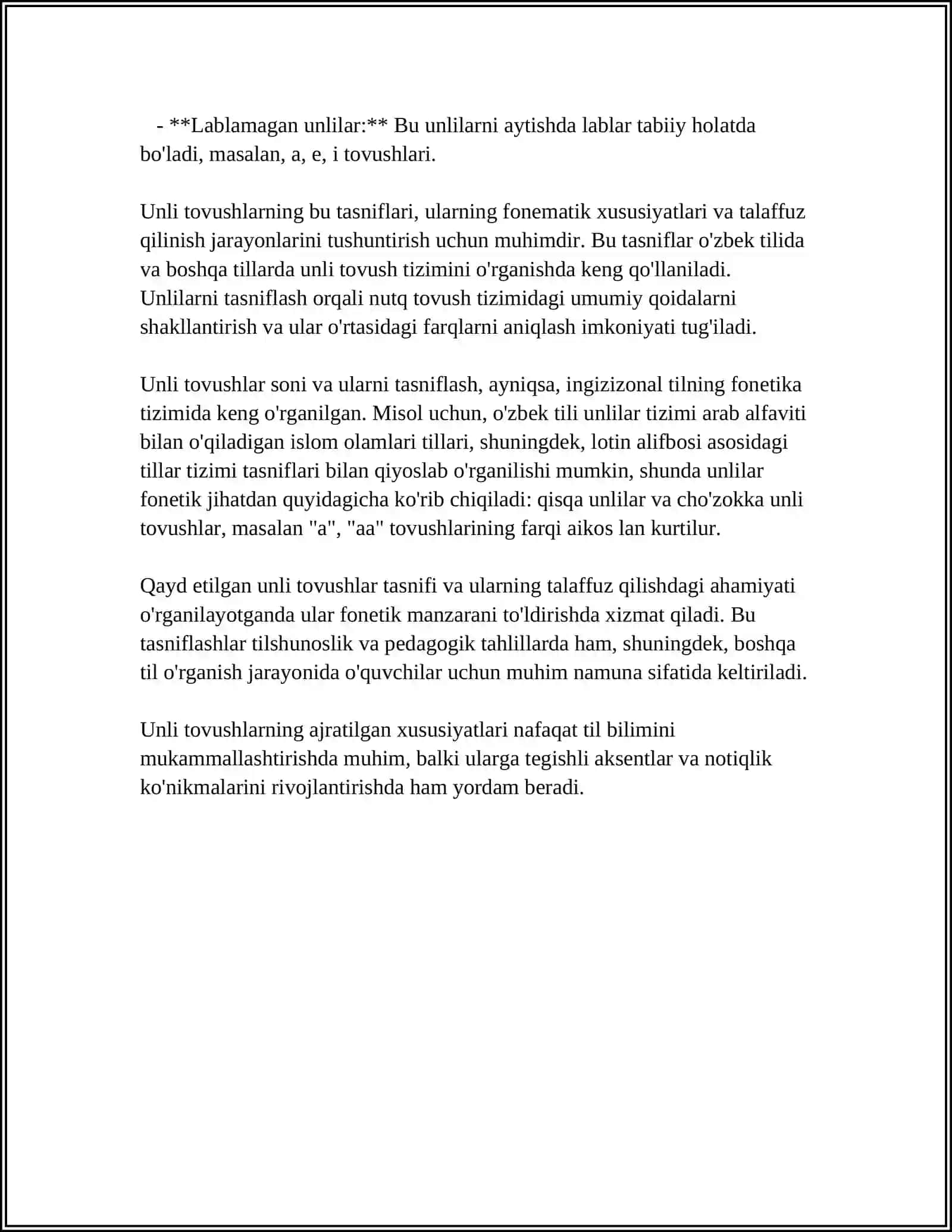 UNLI TOVUSHLAR 4