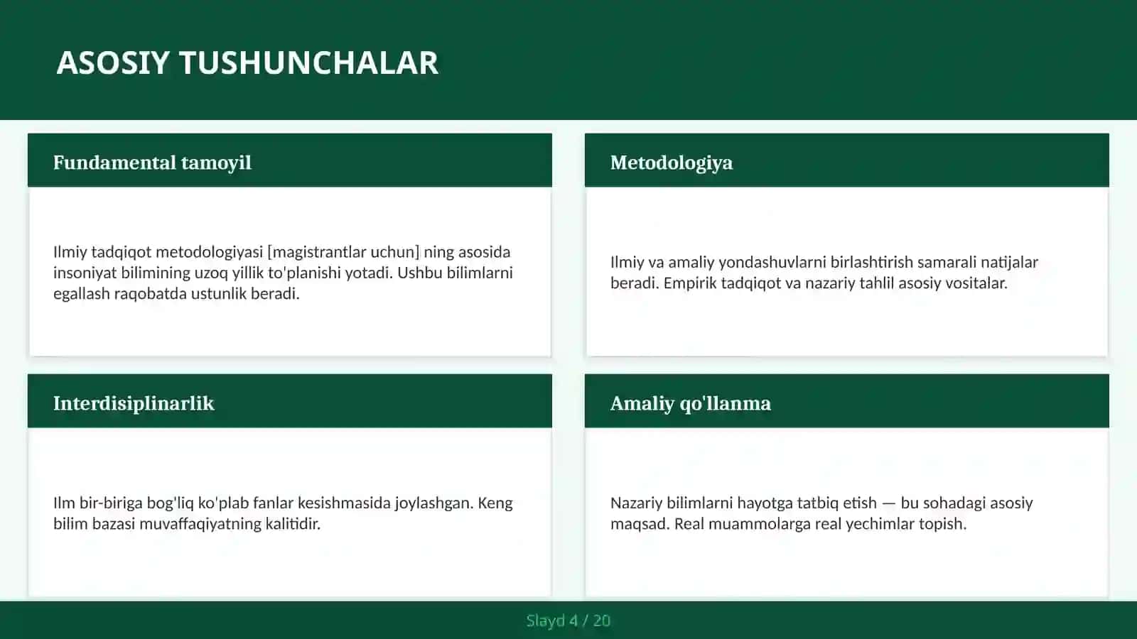 Ilmiy tadqiqot metodologiyasi [magistrantlar uchun] 4