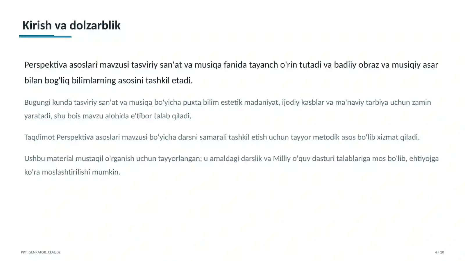 Perspektiva asoslari (5-sinf) 4