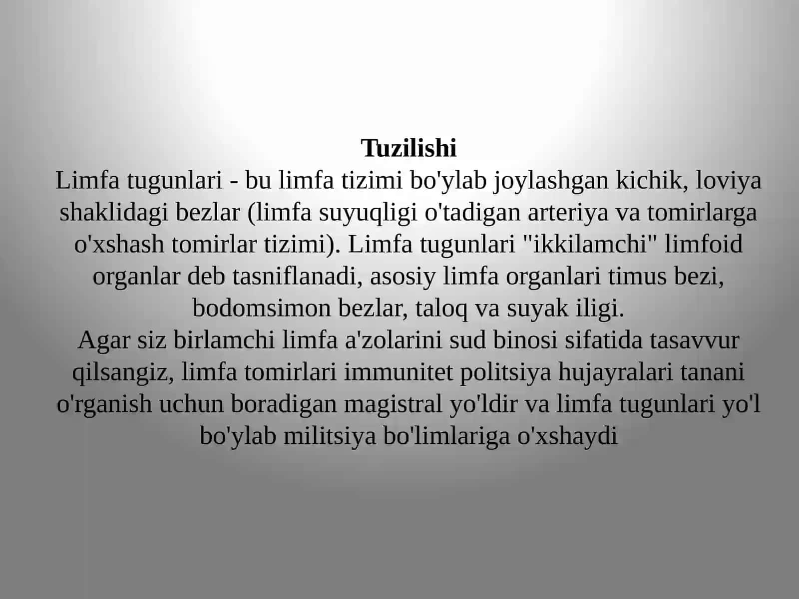 LIMFA TUGUNLARI, GEMOLIMFATIK TUGUNLAR, TALOQ TUZULISHI 4