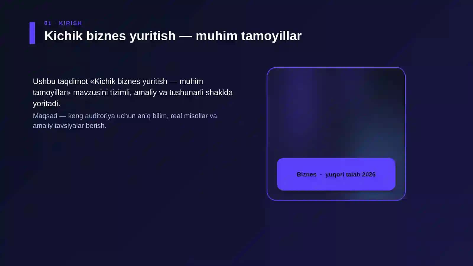 Kichik biznes yuritish — muhim tamoyillar 4