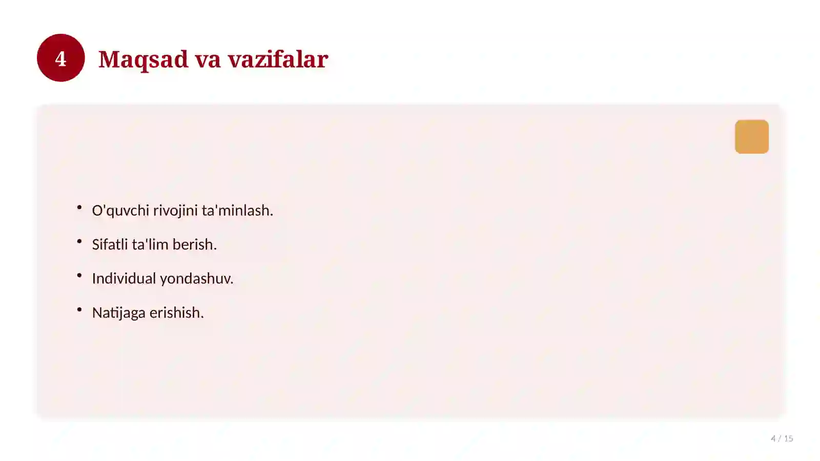 Keys-stadi (case study) uslubi 4