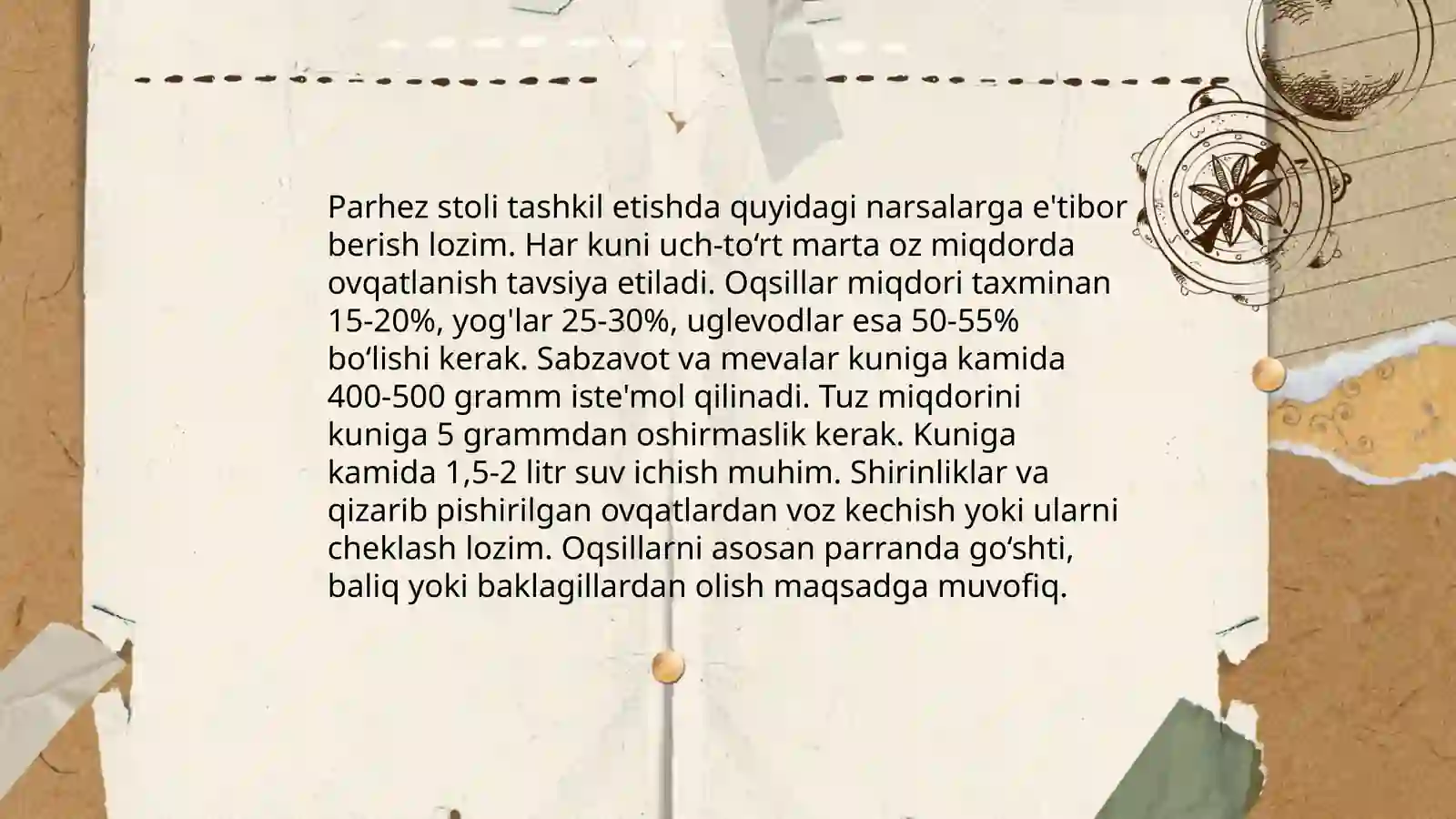 Parhez stolining tarixi 4