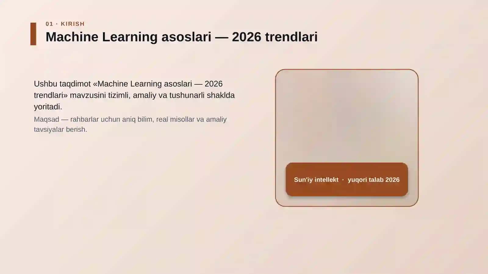 Machine Learning asoslari — 2026 trendlari 4