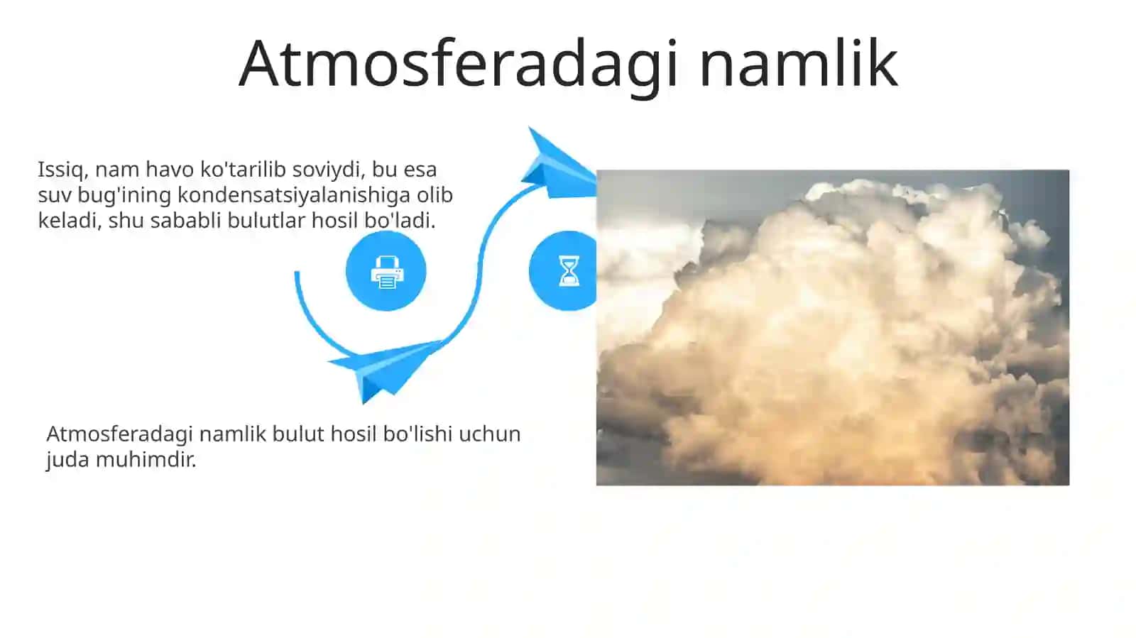 Bulutlar hosil bo'lishining fizik-meteorologik sharoitlari. Bulutlarning sutkalik va yillik o'zgarishlari 4