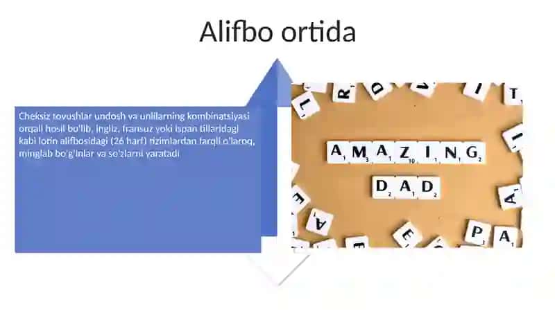 Unli tovushlar va harflar 4