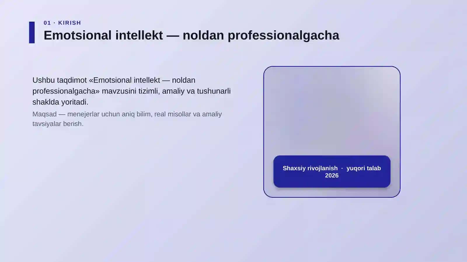 Emotsional intellekt — noldan professionalgacha 1