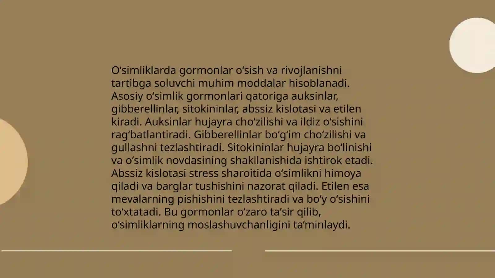 Oʻsimliklarda integratsiya va boshqariluv tizimlari 4