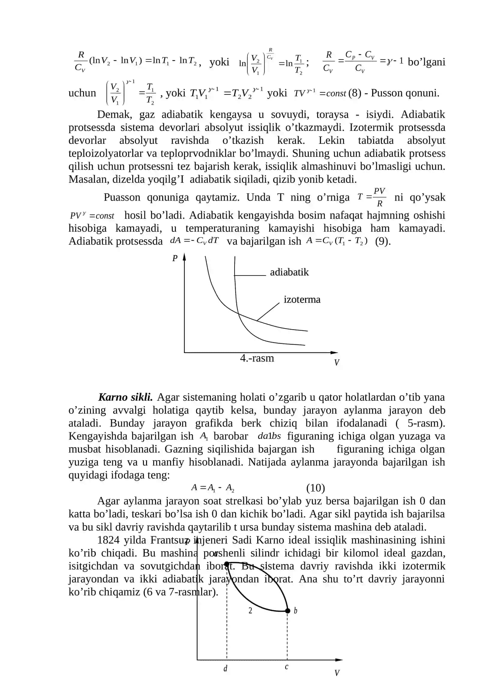 Issiqlik mashinasining foydali ish koeffitsenti (F.I.K.) 4