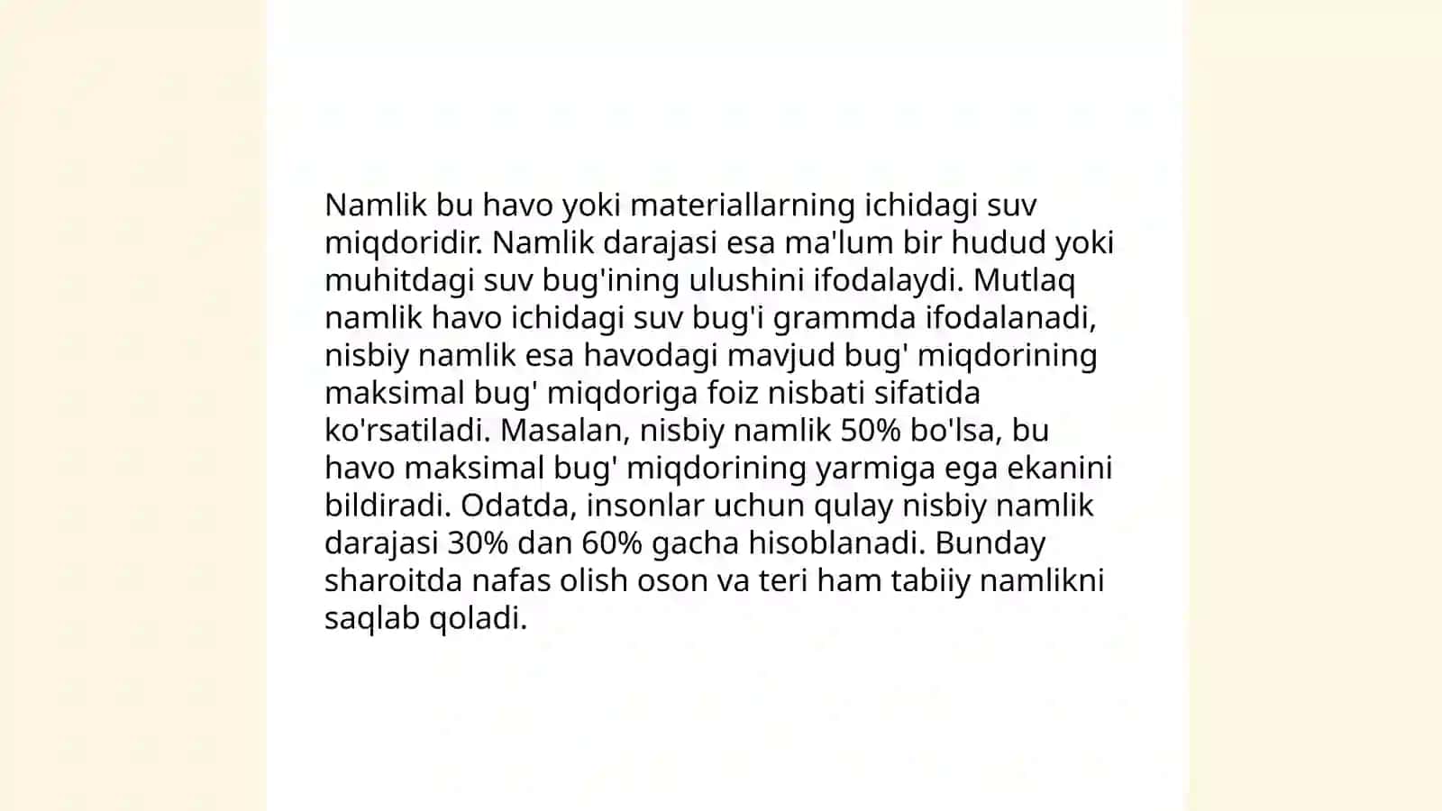 Ob havo elementlari, temperatura, yogʻinlar, shamollar va ulardagi tabiiy oʻzgarishlarni aniqlash 4