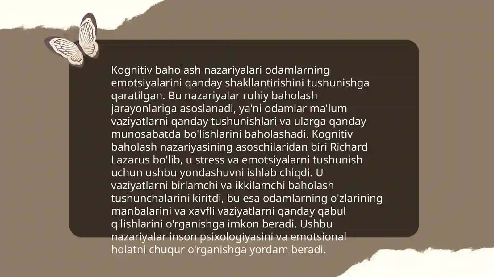 Emotsiyaning kognitiv nazariyalari 4