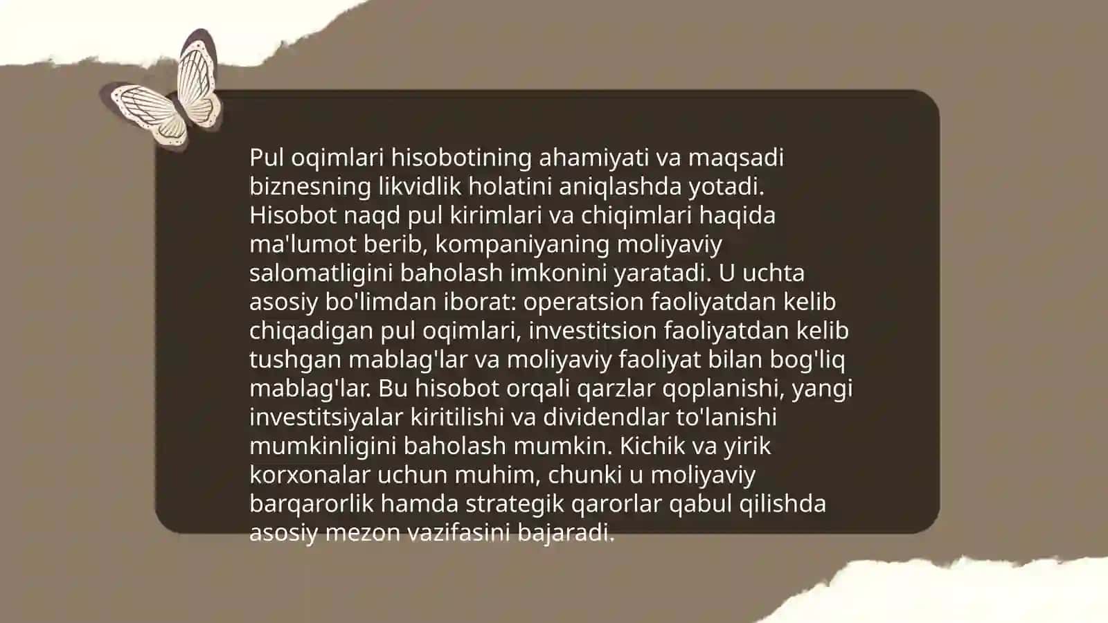 Pul oqimlari to'g'risidagi hisobot auditi 4